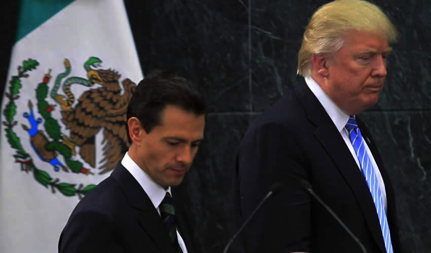 Enrique Peña Nieto, presidente de México, y Donald Trump, candidato a la Presidencia de Estados Unidos (Foto: Archivo/ Xinhua)