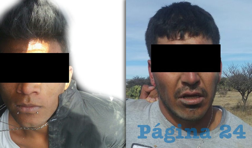 Dos de los cuatro pistoleros detenidos en las inmediaciones de la comunidad Tapias Viejas, en Jesús María