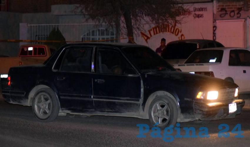 “El Negro” fue asesinado cuando iba al frente del automóvil Chevrolet Cutlass