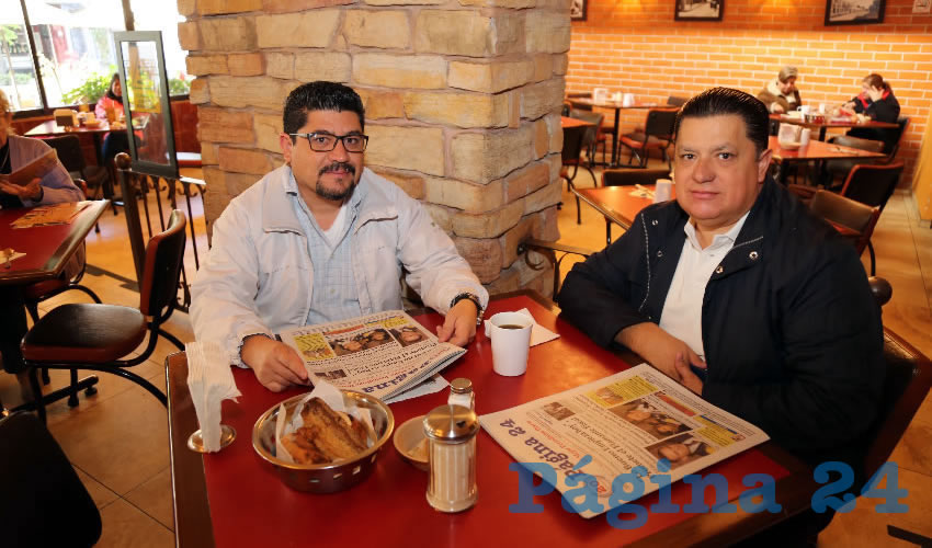 En Las Antorchas almorzaron Gerardo Solorio Navarrete y Luis Rey Solorio Navarrete
