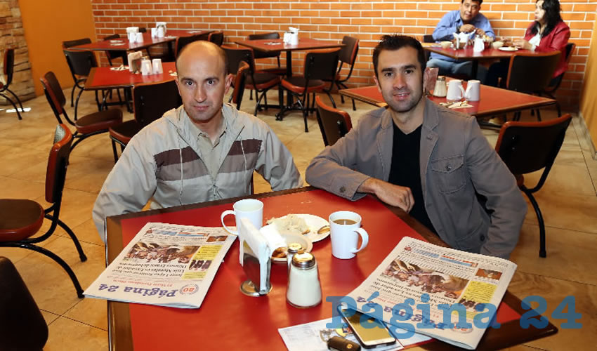 En Las Antorchas almorzaron Octavio Mora Muñoz y Jaime Martínez Muñoz