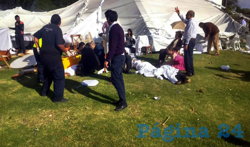 En el jardín de eventos Jardín Focaccia ocurrió el accidente, cuando se celebraba el bautizo de seis menores de edad