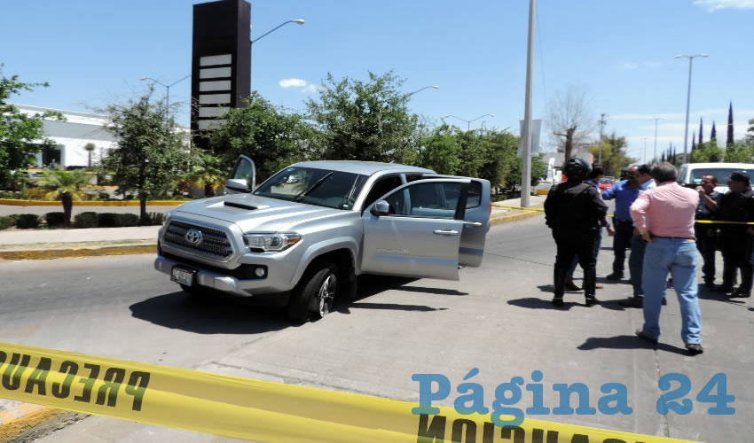 En la camioneta de la víctima intentaron escapar los maleantes