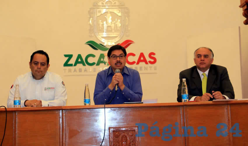 Estuvieron presentes Alfonso Vázquez Sosa, director del IZC, Eduardo Yarto Aponte, titular de la Secturz, y Antonio Caldera, titular de PC (Foto: Rocío Castro Alvarado)