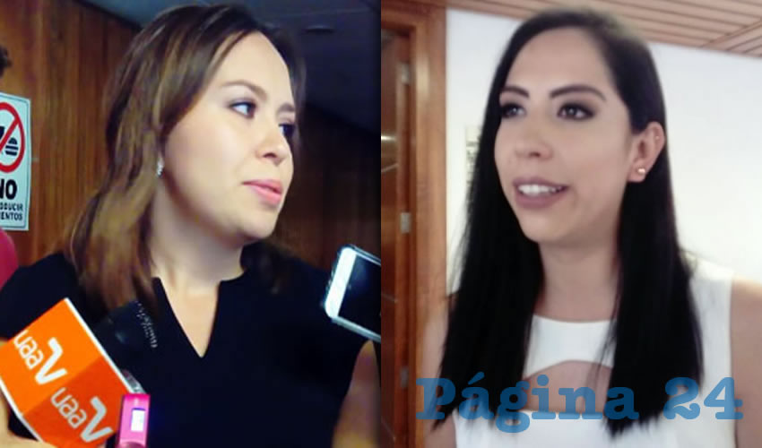Ivonne Azucena Zavala Soto, presidenta de la FEUAA | Karla Medina Guardado, expresidenta de la FEUAA