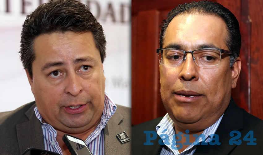 José de Jesús Altamira Acosta, titular de la Sicom | Juan Guillermo Alaniz de León, diputado local