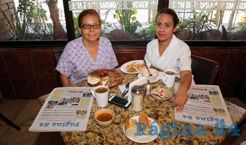 En Las Antorchas compartieron el pan y la sal Silvia Juárez Girón y Idania Tijerina Juárez