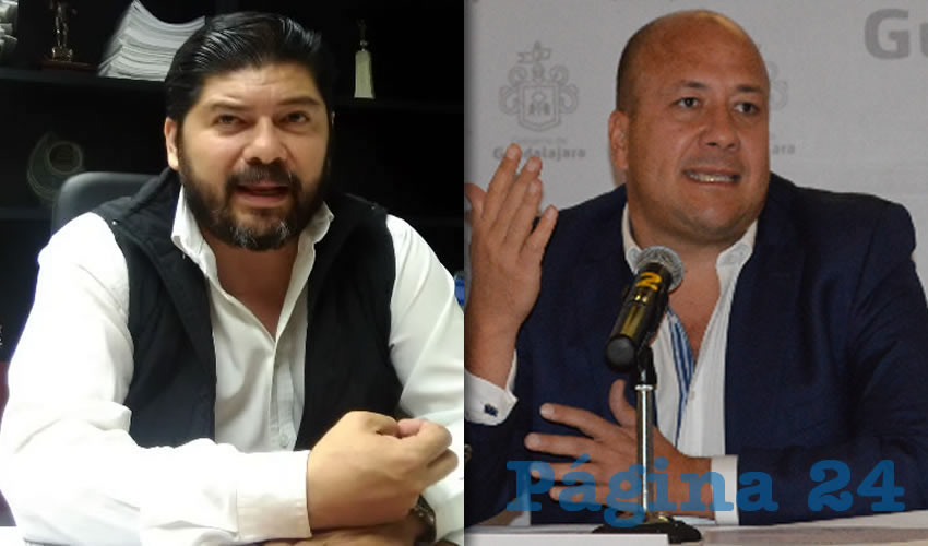 En vez de gastar el dinero de los tapatíos en proyectos y programas sociales, el alcalde Enrique Alfaro (derecha) tirará recursos en un acto de simulación electoral, “una cuestión de ego del propio presidente municipal”, tronó el regidor del PRI Salvador de la Cruz sobre el ‘circo democrático’ que protagonizará el ayuntamiento emecista/Fotos: Elizabeth Ríos Chavarría y Archivo Página 24