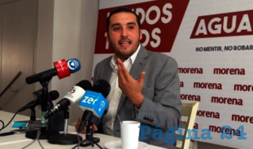 Aldo Ruiz Sánchez, presidente del Comité Ejecutivo Estatal del partido Movimiento de Regeneración Nacional (Morena)