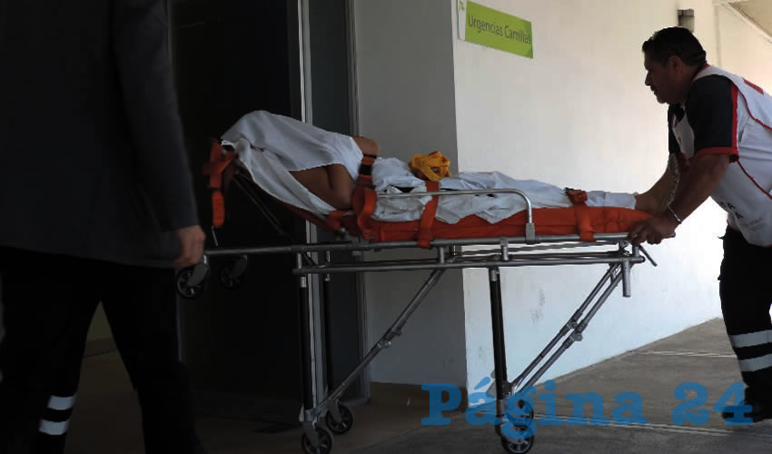 Momento en que Mónica Alejandra López Gómez es ingresada al hospital MAC, en donde fue intervenida quirúrgicamente, con éxito