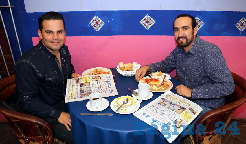 En La Saturnina almorzaron Vicente Pérez Almanza y Pepe González Torres, empresario