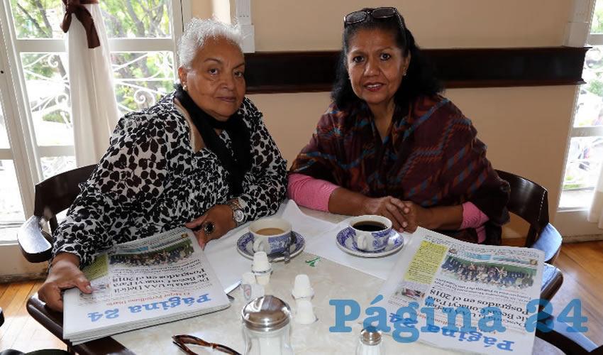 En Sanborns Francia almorzaron María Luisa Godínez Méndez y Leticia Angulo Villalvazo