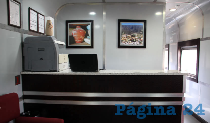 Dr. Vagón cuenta con mobiliario, equipamiento, instalaciones y personal médico necesario. Está equipado con 14 vagones con consultorios, laboratorio, salas de especialidades, farmacia, dormitorios y comedor (Foto Rocío Castro)