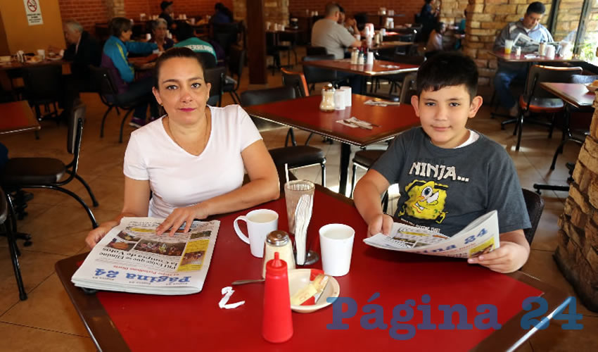 Lucero Acevedo Barrera y Guillermo González Acevedo almorzaron en el restaurante Las Antorchas