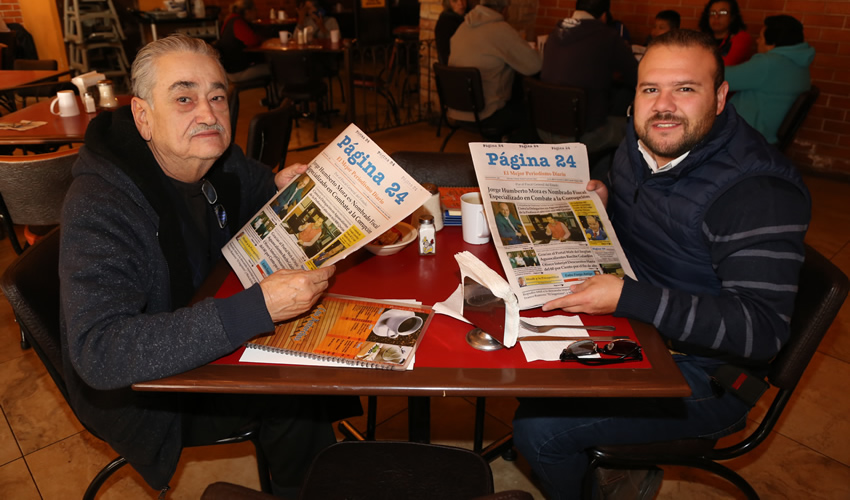 En Las Antorchas almorzaron José de Jesús Jiménez Rivera y Alfonso Stallworth Sánchez