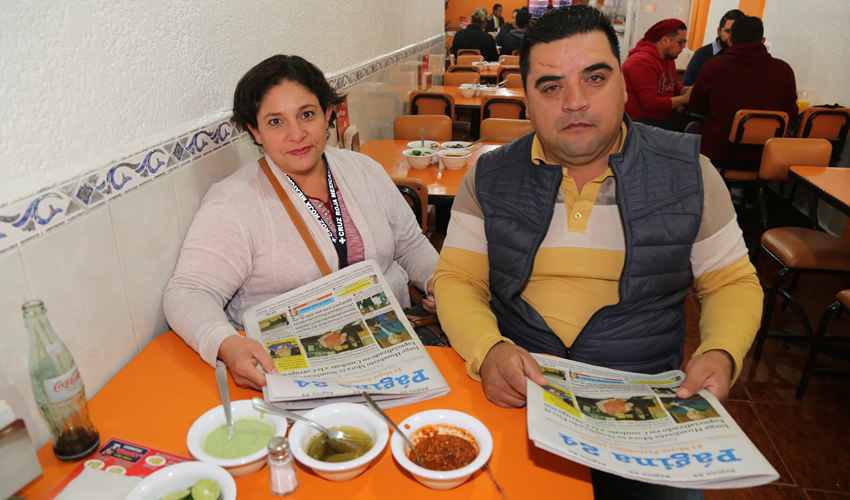 En Carnitas Chanoy compartieron el pan y la sal Martha Villalpando Contreras y Jesús León Serrano