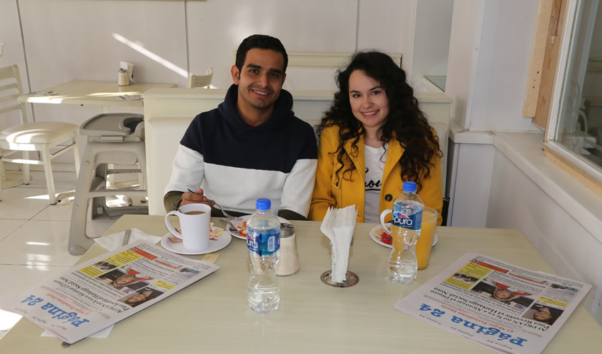 En el restaurante Del Centro almorzaron David Hernández Villegas y Karla Acevedo Aviña