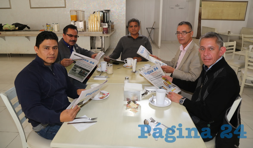 En el restaurante Del Centro almorzaron Enrique Bernal Ríos, Rodolfo Moreno Macías, Ranulfo Andrade Gallegos, Marco Vinicio Saldaña Valero y Sergio Ramírez Ávila