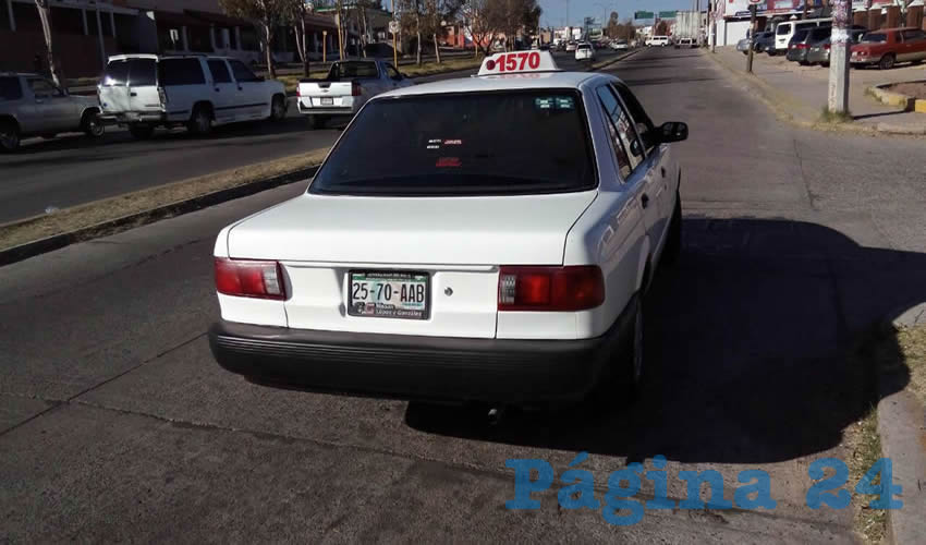 El taxi 1570, que manejaba Jorge Mario García Estrada