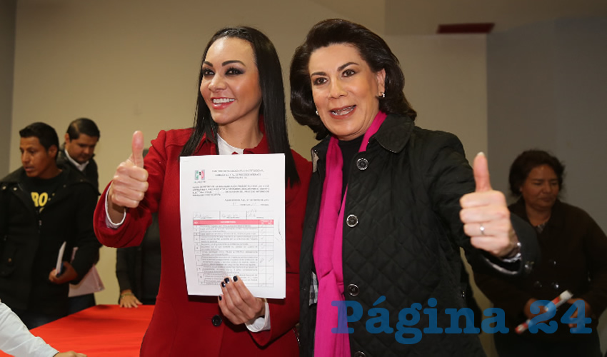 Citlalli Rodríguez González, diputada local, y Lorena Martínez Rodríguez, precandidata al Senado de la República