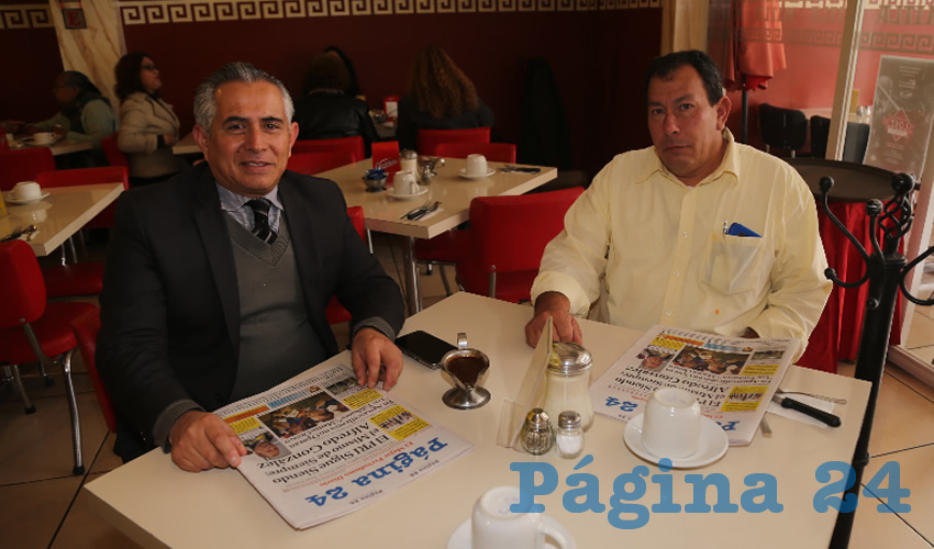 En el restaurante Mitla desayunaron Uriel Gerardo Gómez Trusselle y Sandor Hernández Alba
