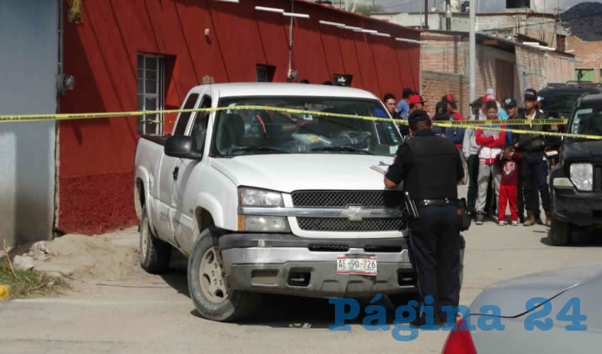 La camioneta que conducía el hoy homicida Antonio Esparza Macías