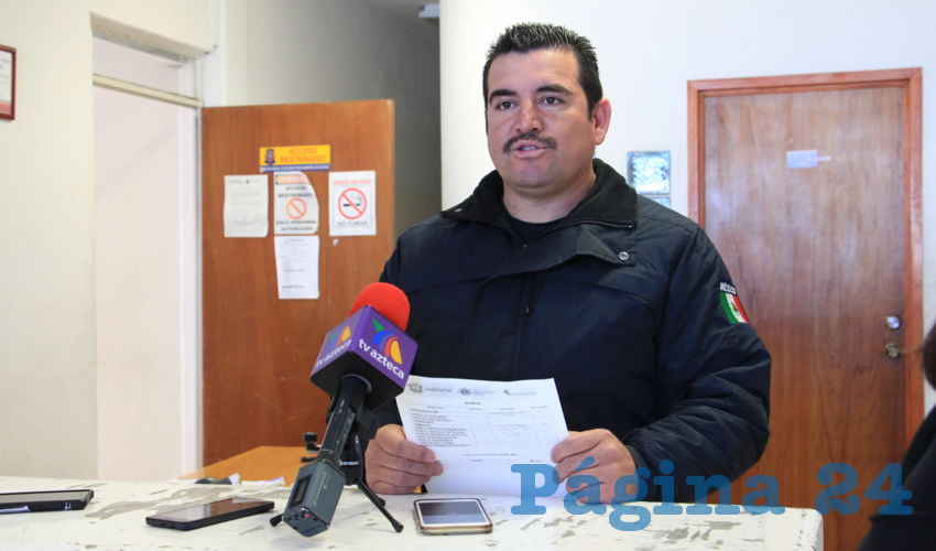 Juan José Ríos, comandante de la Policía Municipal de la capital (Foto Rocío Castro Alvarado)