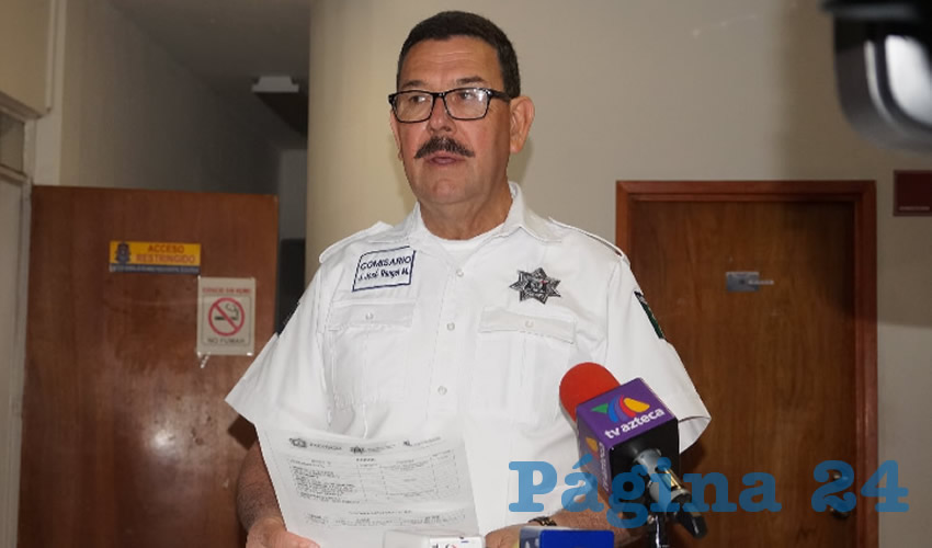 Juan José Rangel Martínez, comandante de la Dirección de Seguridad Pública Municipal: Reiteró que la población sigue sin tener confianza en los policías para que cuiden sus viviendas. (Foto: Merari Martínez Castro)
