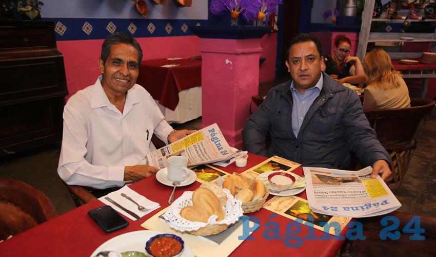 En La Saturnina compartieron el pan y la sal Raúl González Reyes y Víctor Manuel García López