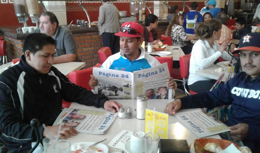 Marco García, José Manuel Murillo y Luis Manuel Núñez almorzaron en el restaurante Mitla
