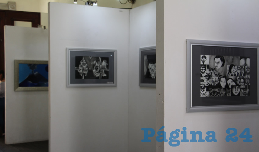 Las obras que conforman esta exposición constan de grabado, pintura y dibujo, con las que los artistas, dirigidos por Catarino del Hoyo, transforman pensamientos en arte y paz. (Foto: Rocío Castro)