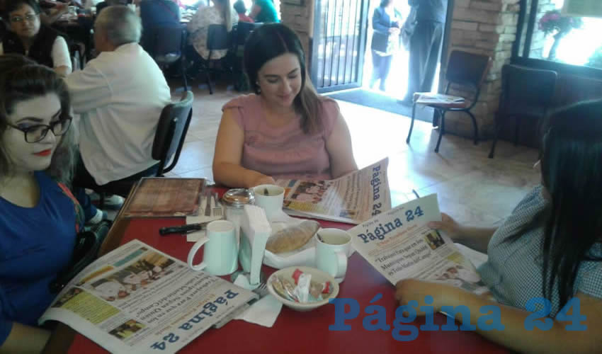 Valeria Sáenz, Angélica Medina y Mónica Méndez compartieron el pan y la sal en el restaurante Las Antorchas
