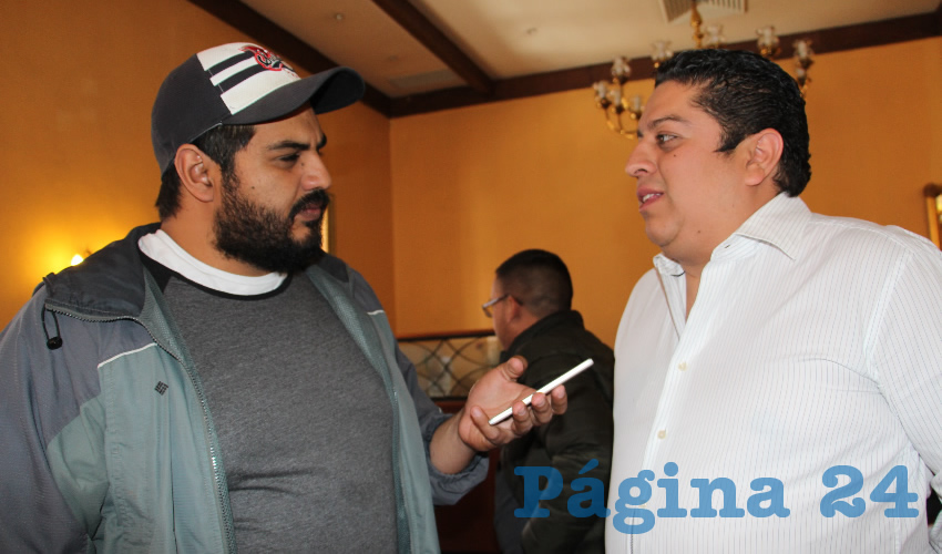 Enrique Bernáldez Rayas, líder estatal del Partido Encuentro Social: “Yo estoy viendo como muchos amigos empresarios de aquí del estado de Zacatecas se están yendo a Aguascalientes, que estamos a escasos kilómetros, nomás pasas el reten militar que está en el camino y se siente otro ambiente” (Foto Rocío Castro Alvarado)