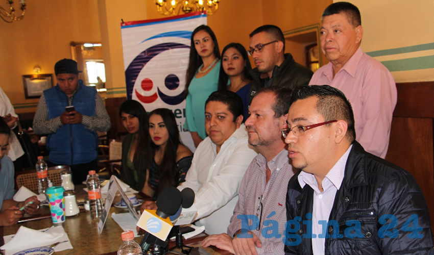Nicolás Castañeda Tejeda, presidente del Partido Encuentro Social (PES) señaló la incorporación a esta institución política de jóvenes procedentes del Partido Verde Ecologista de México (PVEM) (Foto Rocío Castro Alvarado)