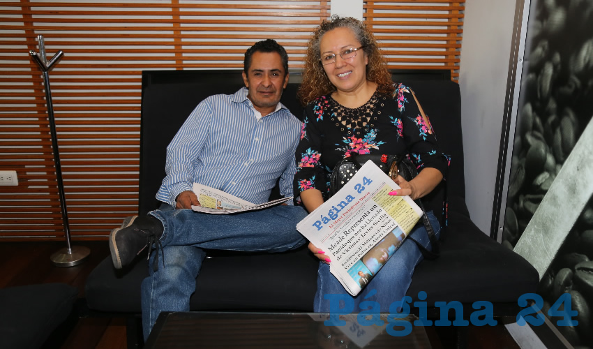 En Café Punta del Cielo departieron Rubén Parga Guzmán y Perla González Cardona