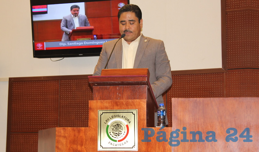 Santiago Domínguez Luna diputado local por el Partido de la Revolución Democrática (PRD): “Asimismo, del 7 al 13 de mayo se registraron 15 homicidios, 14 hombres y una mujer”, todos son datos de la Fiscalía General de Justicia del Estado de Zacatecas (Foto: Merari Martínez Castro)