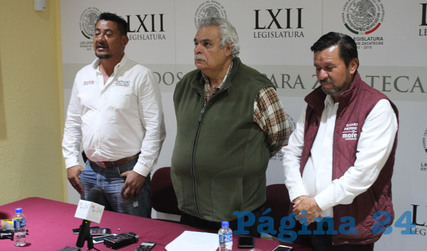 Medina Lizalde, también dijo que el día miércoles 16 de mayo, en el municipio de Villa Hidalgo, el equipo de campaña de Samuel Herrera, fue interceptado por una persona, quien les indicó que “era el jefe de la plaza para que el PRI ganara Villa Hidalgo” (Foto: Merari Martínez Castro)