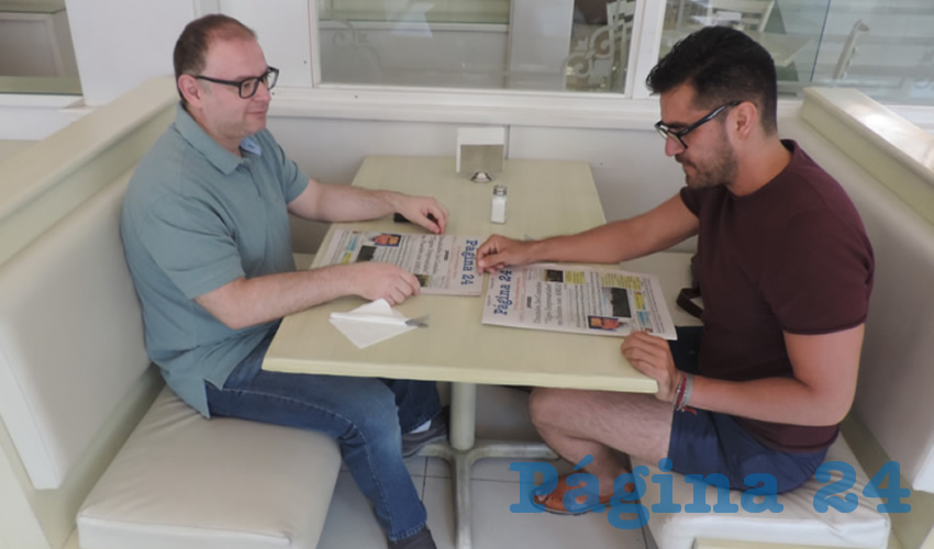 Alfredo Martínez Padilla y Rogelio Díaz Alonso almorzaron en el restaurante Del Centro