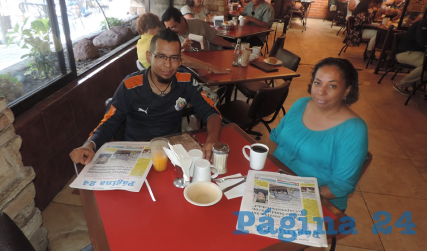 David Méndez Delgado y Gabriela Delgado Martínez almorzaron en el restaurante Las Antorchas