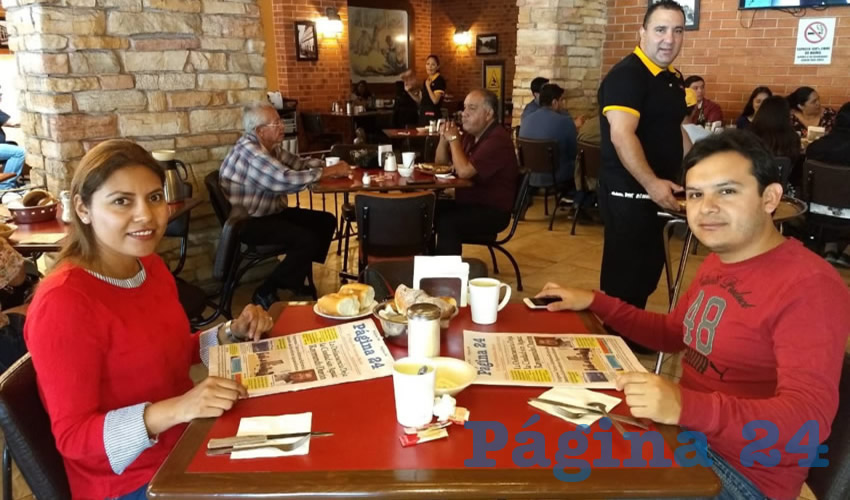 Jessica Vilchis y Federico Rojas compartieron el pan y la sal en el restaurante Las Antorchas