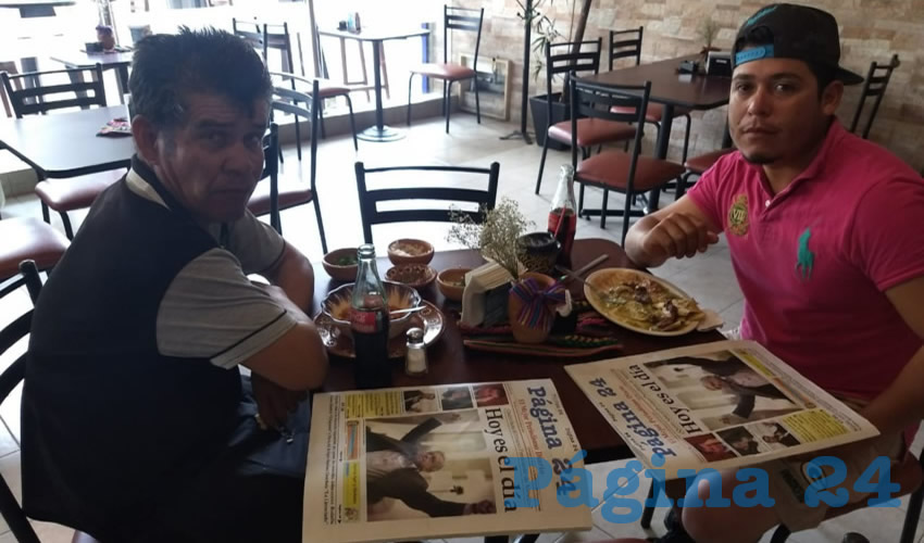 Jaime Chávez Muñoz y Jesús Mancillas desayunaron en el restaurante La Madero