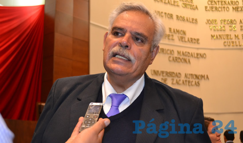 José Luis Medina Lizalde, coordinador de la fracción parlamentaria de Movimiento de Regeneración Nacional (Morena) en el Congreso del Estado de Zacatecas: También, señaló que existe una iniciativa de reforma, enviada por el Poder Judicial, iniciativa relacionada con los juicios orales. (Foto: Merari Martínez Castro)