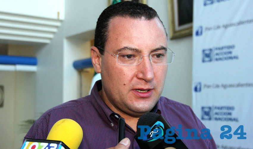 Paulo Gonzalo Martínez López, presidente del CDE del PAN (Foto: Eddylberto Luévano Santillán)