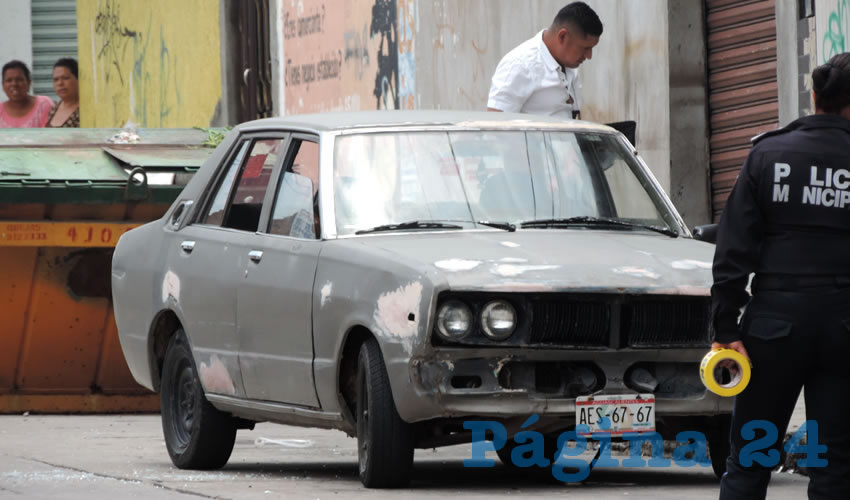 El vehículo Datsun, en el que se encontraba Nadir al ser baleado