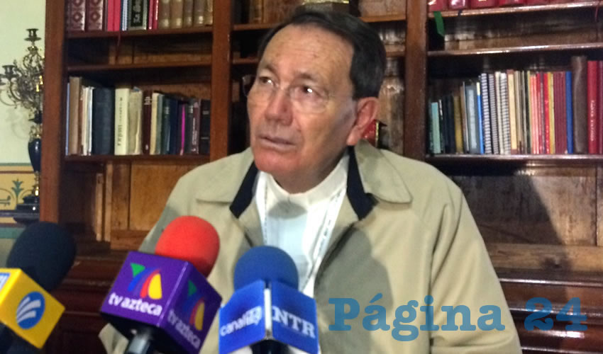 Sigifredo Noriega: “Pero la Iglesia no aprueba los matrimonios entre homosexuales, ni que éstos adopten niños” (Foto Cristo González)
