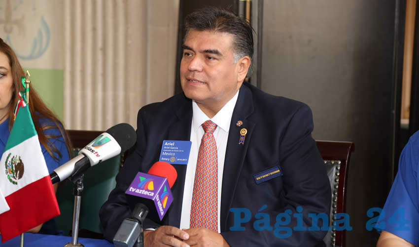 Ariel García Salazar, gobernador del Distrito Rotario 4110 de la organización Rotary International (Foto: Eddylberto Luévano Santillán)