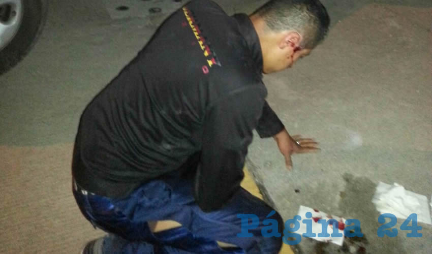 Así encontraron autoridades al oficial agredido