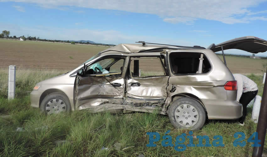 La camioneta del responsable quedó destrozada de su costado izquierdo