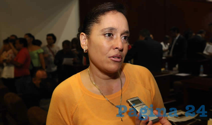 María de los Ángeles Aguilera Ramírez, legisladora local (Foto: Eddylberto Luévano Santillán)