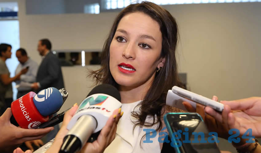 Martha Cecilia Márquez Alvarado, legisladora local: “A diferencia de ellos como priístas, nosotros tenemos una congruencia, una democracia.” (Foto: Eddylberto Luévano Santillán)